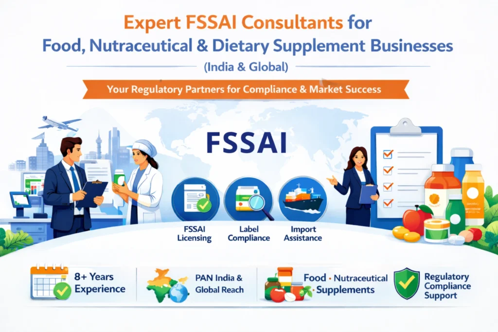 Expert FSSAI Consultants in India for Food, Nutraceutical & Dietary Supplement Businesses