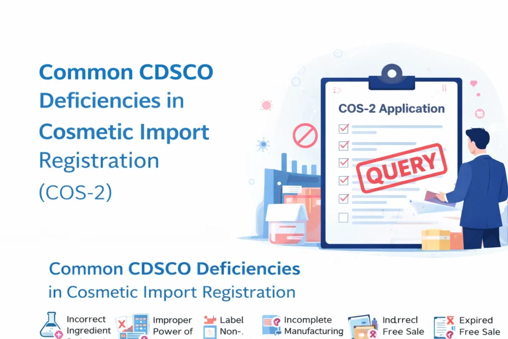 Common CDSCO cosmetic import registration deficiencies in COS-2 application process