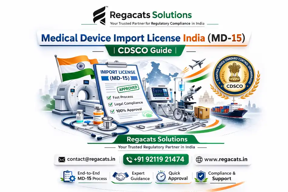 CDSCO medical device import license India MD15 process guide by Regacats Solutions