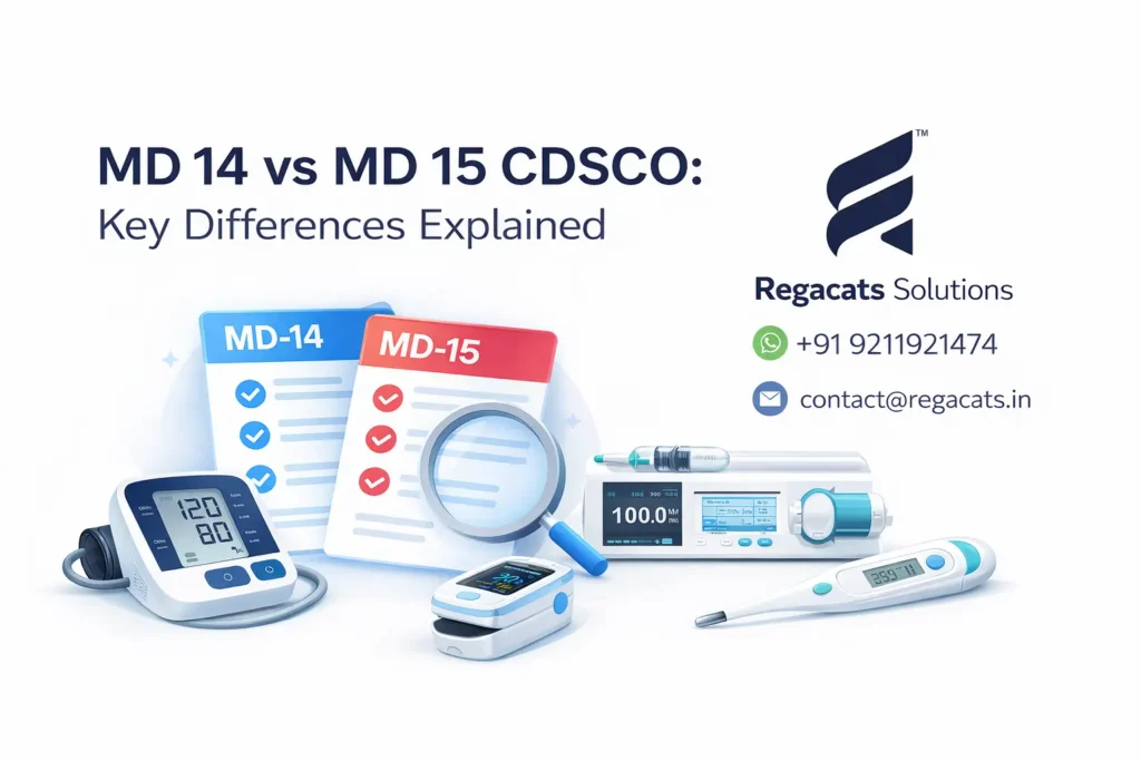 MD 14 vs MD 15 CDSCO difference with medical devices and import license process India