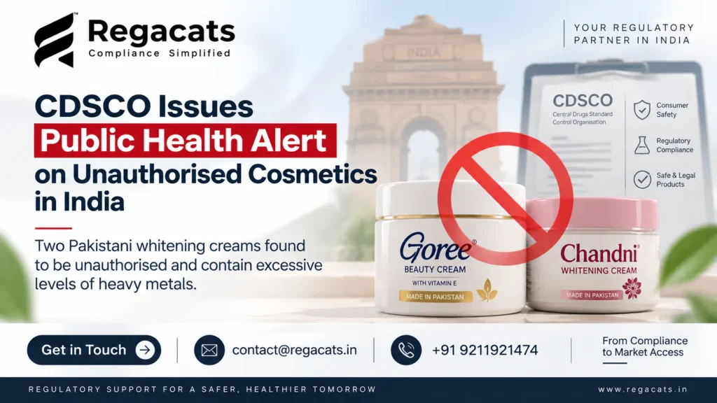 CDSCO public health alert on unauthorised cosmetics in India